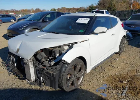 2015 Hyundai Veloster Turbo из США, поврежденный, VIN KMHTC6AE8FU228391